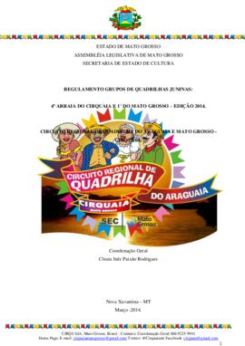 Regulamento do Grupos de Quadrilhas Juninas
